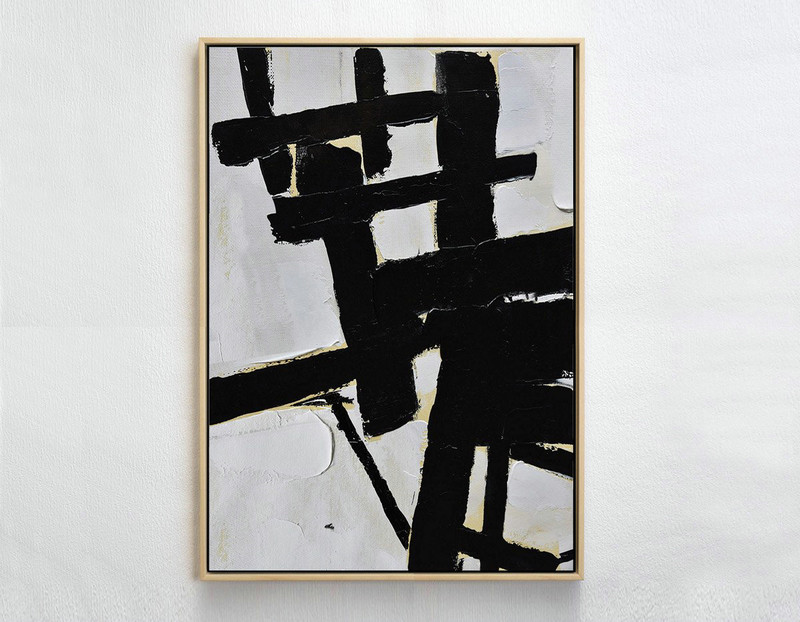 Large Abstract Painting,Minimalist Painting On Canvas, Palette Knife Vertical Minimal Art - Big Art Canvas